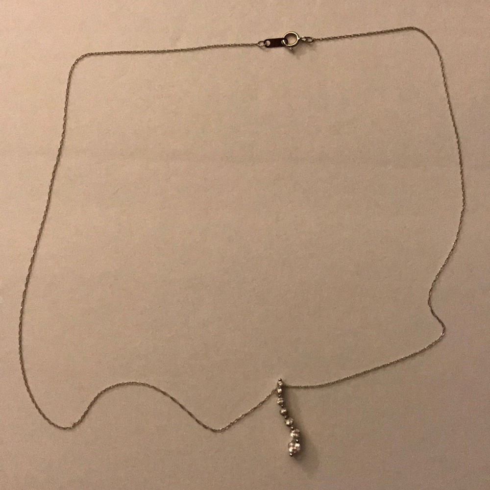 White sapphire journey necklace
